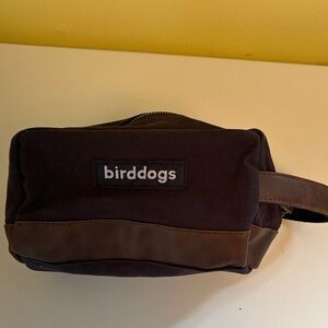 Birddogs Navy Lined Canvas Dopp Toiletry Travel Kit Bag